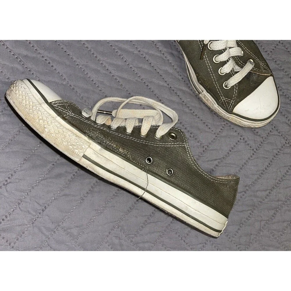 Vintage Converse All Stars Shoes Mens Size 10 Army Green Y2K Natural Hemp Rare